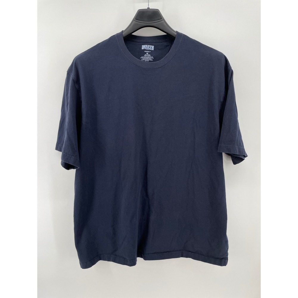 Duluth Trading Co Longtail T-Shirt Mens XL Navy Blue Cotton Short Sleeve Tee